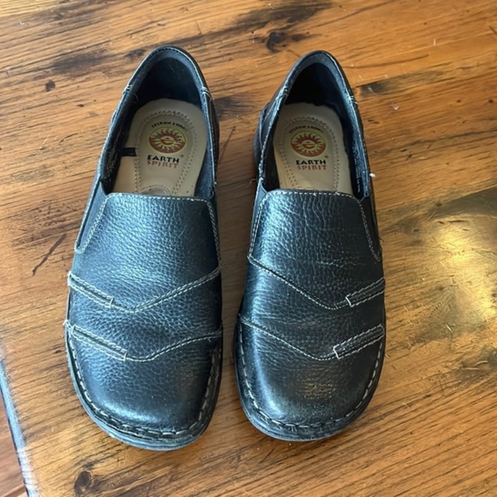 Earth Spirit Kenya Black Leather Shoes